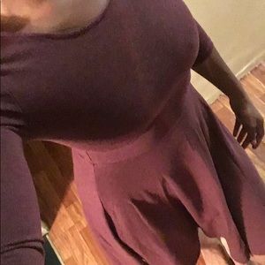 A dress three quarter sleeve